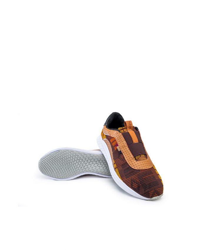 Ethnik Africa Tesfa Earth (Brown) Elastic Slip on Sneakers