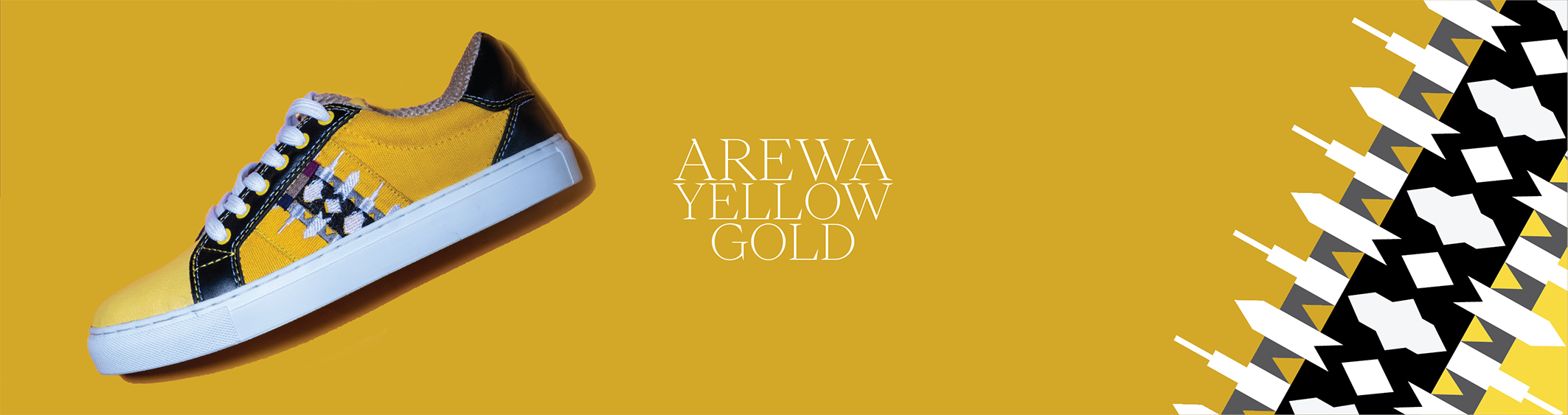 Arewa Yellow Gold Plimsoll Sneakers