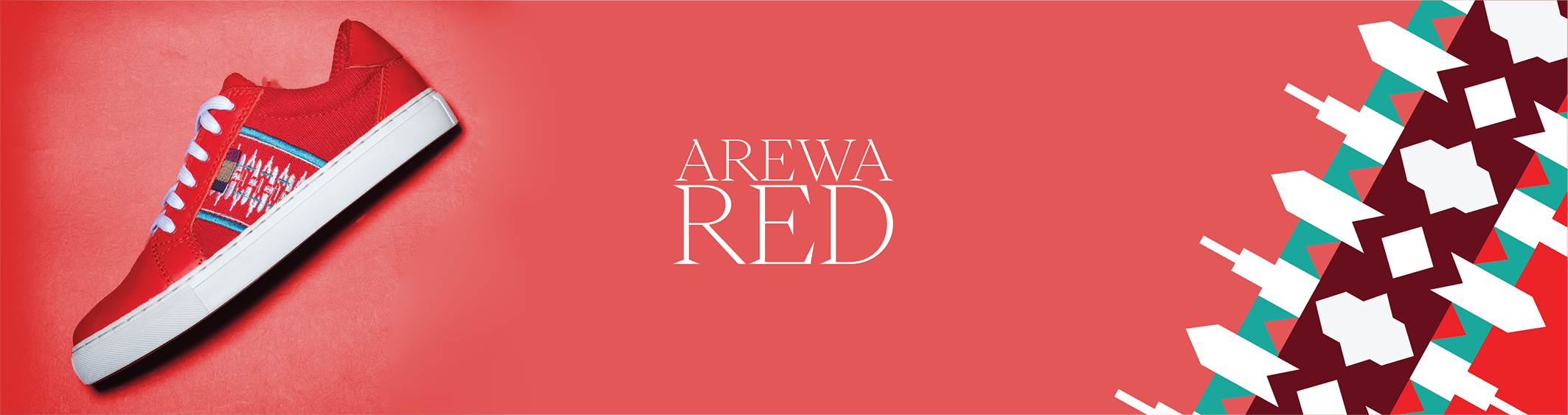 Arewa Red Plimsoll Sneakers