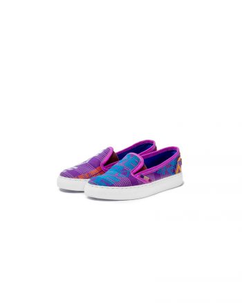 Ethnik Africa Tesfa Purple (Royal) Slip on Sneakers.