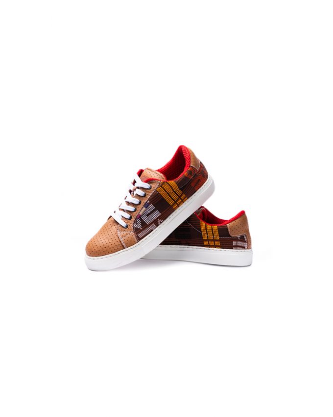 Ethnik Africa Tesfa Brown Plimsoll Sneakers